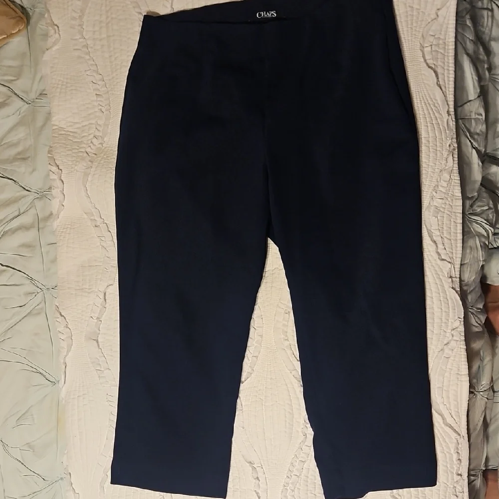 Chaps Navy Capris - Picture 3 of 5